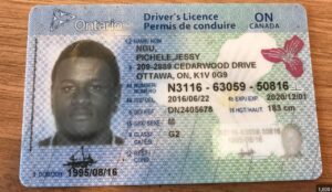 Canadian drivers license